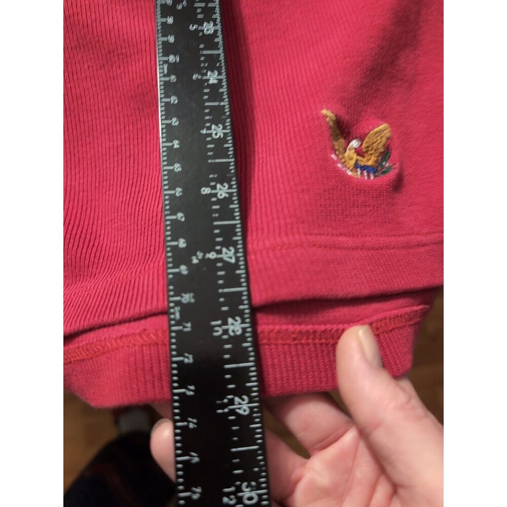 American Eagle Red Vintage Long Sleeve Polo Men's Size M READ - Picture 7 of 7